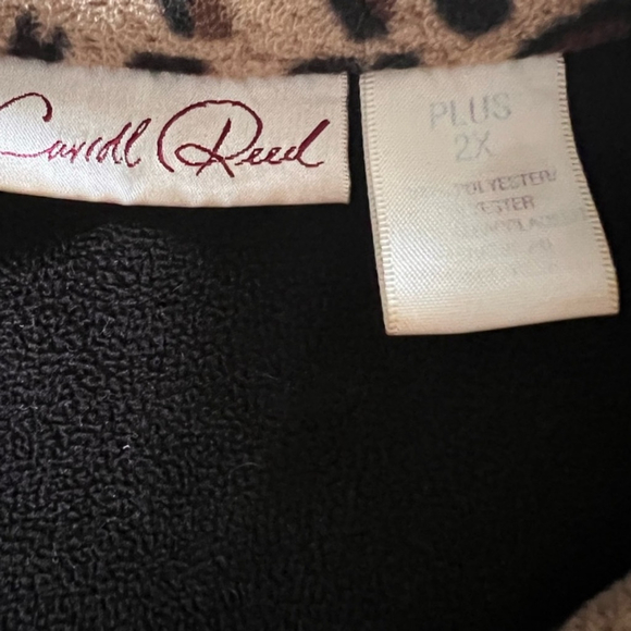 Vintage Carroll Reed Leopard Print Teddy Jacket Size 2X - Picture 6 of 8